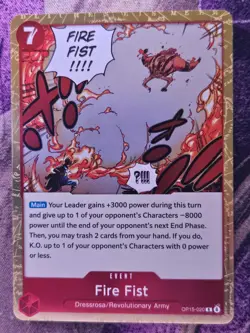 Fire Fist OP15-020 Rare Adventure on Kami's Island One Piece Foil Near Mint - Image 1