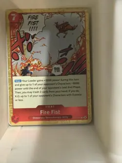 Fire Fist OP15-020 Rare Adventure on Kami's Island One Piece Foil Near Mint - Image 1