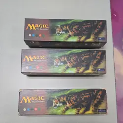MTG Magic the Gathering Vintage Multiverse Card Storage Box King Cheetah - Image 1
