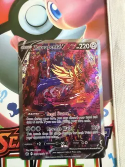 Pokemon TCG Zamazenta v Crown Zenith Galarian Gallery Ultra Rare Card GG54/GG70 - Image 1