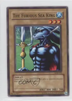 The Furious Sea King YuGiOh Legend of Blue Eyes White Dragon #LOB-033 2002 READ - Image 1