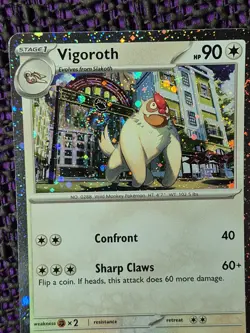 Vigoroth 161/193 Paldea Evolved Cosmos Holo DOUBLE SWIRL Pokemon Card NM - Image 4