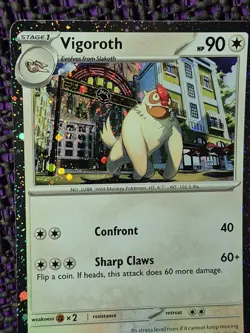 Vigoroth 161/193 Paldea Evolved Cosmos Holo DOUBLE SWIRL Pokemon Card NM - Image 5