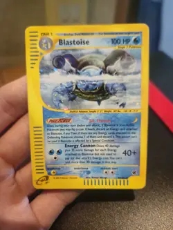 Pokemon TCG Blastoise Expedition Holo Card 4/165 HP - Image 1