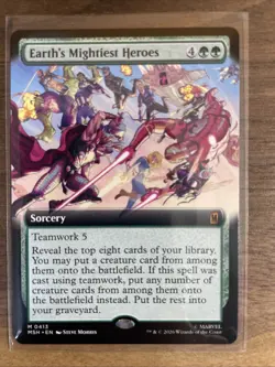 Earth's Mightiest Heroes (#413) - Extended Art MSH NM MTG - Image 1