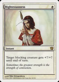 9th Edition Righteousness MTG Magic the Gathering NM - Image 1