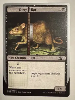 MTG Magic the Gathering Dirty Rat (34/96) Unsanctioned NM - Image 1