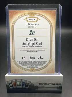 Luis Morales 2026 Tier One Break Out RC Auto Red Foil 16/25 - Image 2