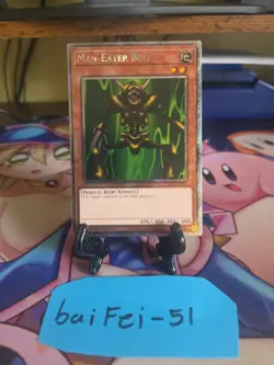 Yugioh! Man-Eater Bug RA03-EN082 Platinum Secret Rare 1st Ed NM - Image 1