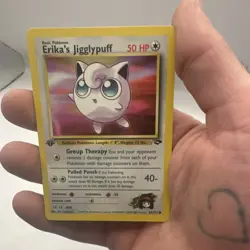 Pokemon TCG Erika's Jigglypuff 69/132 Gym Challenge 2000 50 HP Basic Card Stock - Image 1