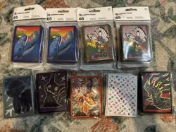Pokemon TCG Pokemon Center and ETB Card Sleeves - Lot of 9 Sealed - Image 1