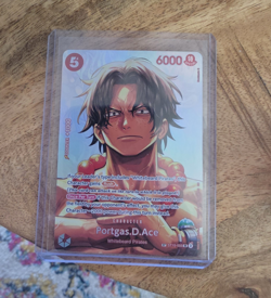 Bandai One Piece CCG Portgas D Ace ST15-005 SP Special Holo Character Card - Image 1