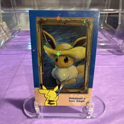 Pokemon Eevee Pokemon x Van Gogh Electric Pikachu Holo Card - Image 1