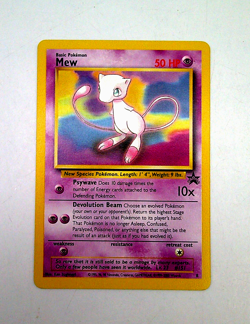 Pokemon Card 1999 BASIC MEW- BLACK STAR PROMO CARD #8 Near Mint Condition - Image 1