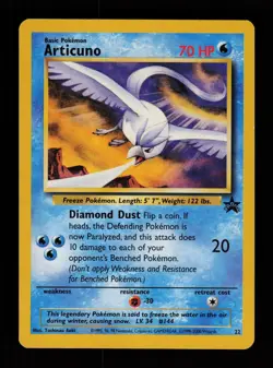 Articuno 22 Promo Wizards Black Star Promos Heavy Play Pokemon Cards - Image 1
