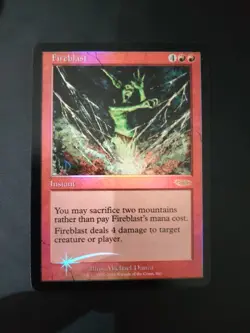 MTG Fireblast Foil FNM Dci Promo Nm Condition Rare Red Burn Staple - Image 1