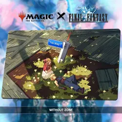 MTG X FF Playmat TCG | 24x14"(60*35cm) | Cloud X Aerith - Stitched EDGES - Image 3