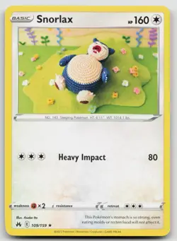 Snorlax 109/159 Crown Zenith Pokemon NM 359 - Image 1