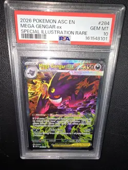 Pokemon TCG Mega Gengar ex 284/217 Me: Ascended Heroes SIR Holo PSA 10 EN - Image 4