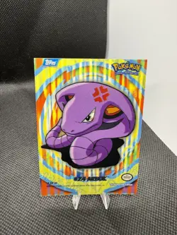 Pokemon - Topps- 4 of 10 #24 Arbok - Puzzle Chase Card - Blue Logo. Pk001424 - Image 1