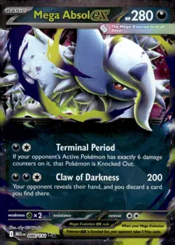 Mega Absol ex 086/132 Double Rare Mega Evolution Pokemon NM - Image 1