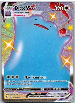Ditto VMAX SV119/SV122 Holo VMAX Rare Shining Fates Shiny Vault Pokemon - Image 1