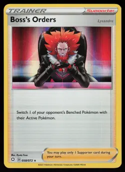 Boss's Orders 58/072 Holo Rare Deck Exclusives Pokemon Lightly Played - Image 1