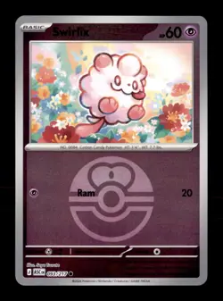 Swirlix (Love Ball) 093/217 Common Ascended Heroes Pokemon Reverse Holo NM - Image 1