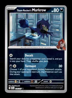 Team Rocket's Murkrow (Team Rock 126/217 Ascended Heroes Pokemon Reverse Holo NM - Image 1