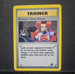 Rocket's Sneak Attack 72/82 - Pokemon Card Team Rocket Rare Non-Holo Vintage LP - Image 1