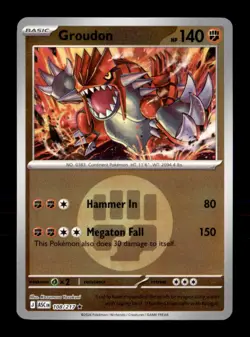 Groudon (Energy Symbol Pattern) 108/217 Ascended Heroes Pokemon Reverse Holo NM - Image 1