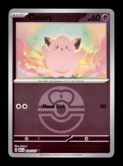 Clefairy (Love Ball) 074/217 Common Ascended Heroes Pokemon Reverse Holo NM - Image 1