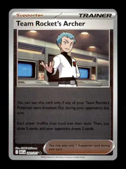 Team Rocket's Archer 201/217 Uncommon Ascended Heroes Pokemon Reverse Holo NM - Image 1