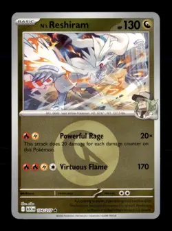 N's Reshiram (Energy Symbol Patt 154/217 Ascended Heroes Pokemon Reverse Holo NM - Image 1