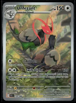 Unfezant 150/086 Black Bolt Illustration Rare Holo Pokemon - Image 1