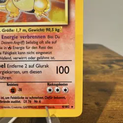 WoTC Glurak (Charizard) 4/102 Base Set Holo Rare German 1999 - Image 4