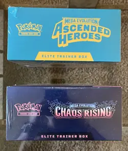 Pokemon ETB Elite Trainer Box Mega Evolution Ascended Heroes/Chaos Rising Bundle - Image 2