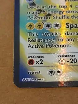 POKEMON Ampharos EX (87 Full Art) #87/98 Holo XY - Ancient Origins - Image 3
