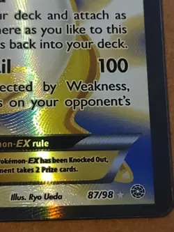 POKEMON Ampharos EX (87 Full Art) #87/98 Holo XY - Ancient Origins - Image 5