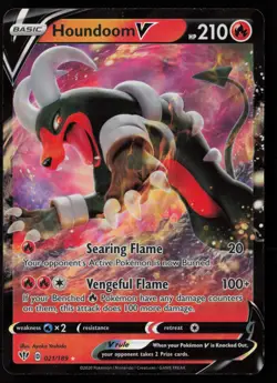 Houndoom V 021/189 Holo V Rare Darkness Ablaze Pokemon Near Mint - Image 1