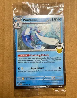 Pokemon TCG Primarina 30th Anniversary 20/84 Pitch Black Stamped Promo - Image 1