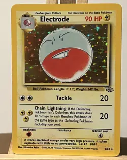 Pokemon TCG Electrode 2/64 Jungle Holo Rare Unlimited English No Symbol - Image 1