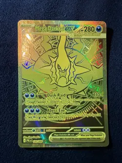 MEGA DARKRAI EX 120/084 MEGA HYPER RARE PITCH BLACK POKEMON HOLO NEAR MINT - Image 1