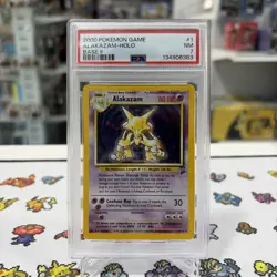 Pokemon TCG Alakazam Base Set 2 PSA 7 - Image 1