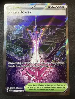 Pokemon TCG Prism Tower 111/086 Trainer Stadium Holo Full Art English - Image 1