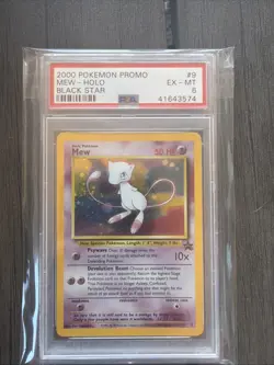 2000 Pokemon Promo Mew Holo Black Star #9 PSA 6 - Image 1