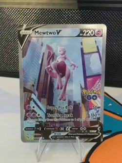Mewtwo V (Alternate Full Art) 072/078 Pokemon GO PGO Holo NM - Image 1