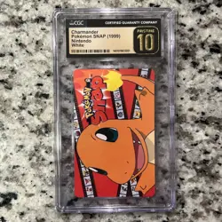 CGC Graded PRISTINE 10 Charmander Pokemon SNAP (1999) Nintendo White - Image 3