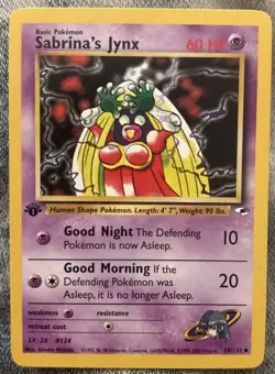 Pokemon TCG Sabrina's Jynx Gym Challenge First Edition 59/132 Vintage NM - Image 1