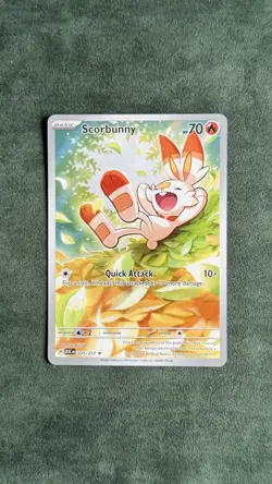 Scorbunny 225/217 Illustration Rare Pokemon Card English NM 🔥🐰 Ascended Heroes - Image 1